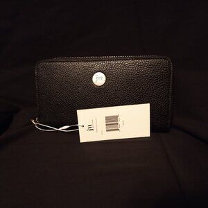 Jessica Moore Simple Black Clutch/Wallet Bag